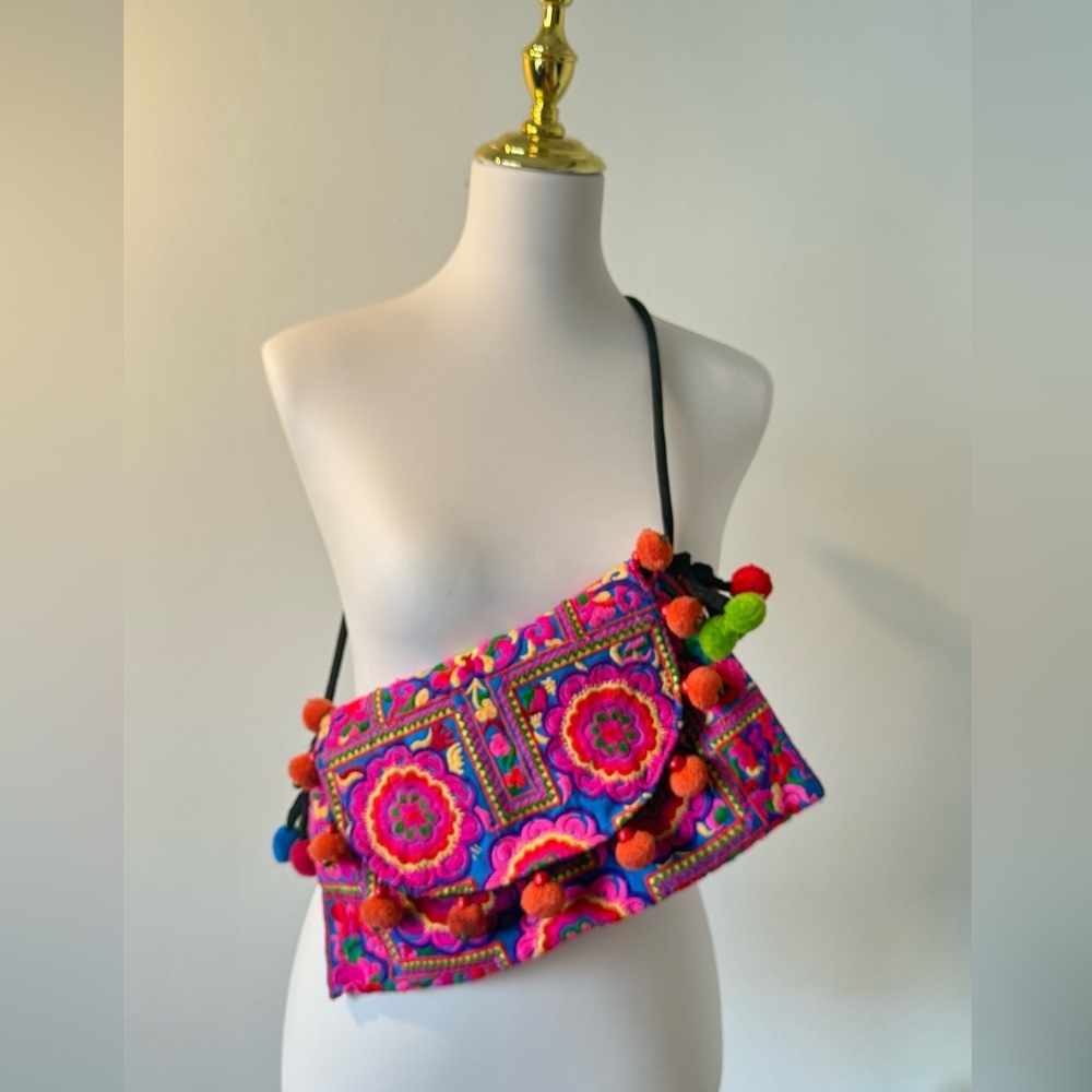 Handmade Embroided Tribal Thai Crossbody